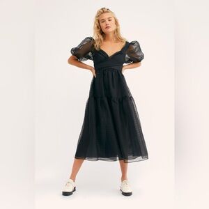 NWOT Free People “Hailey” Black Dress